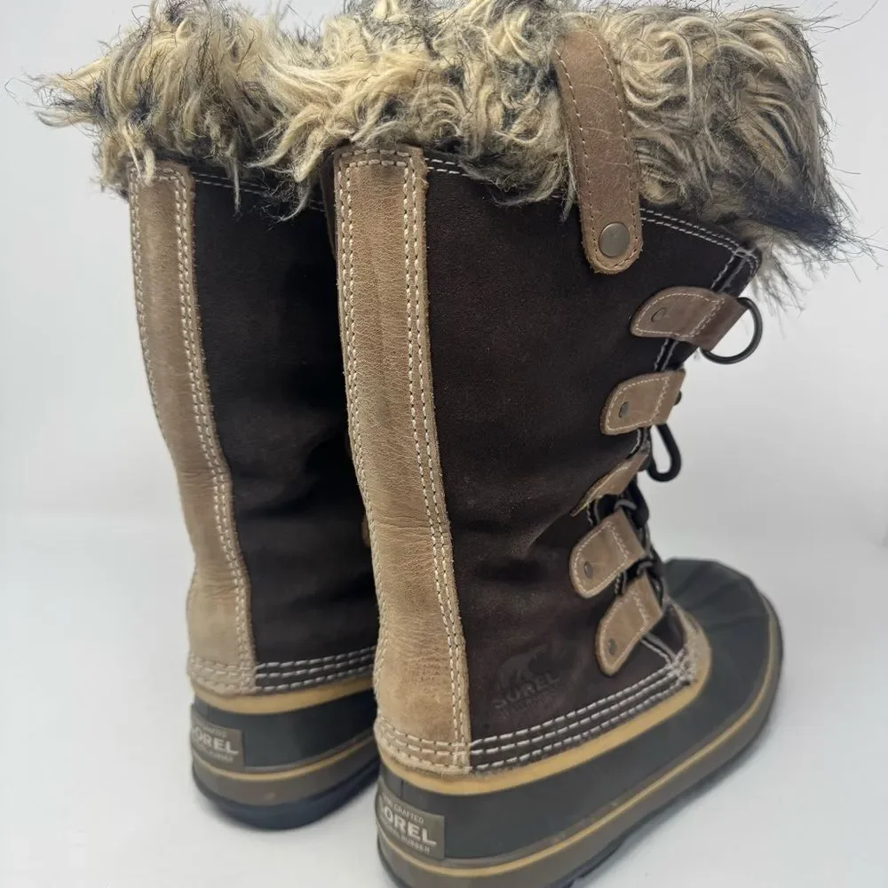 SOREL | Waterproof Removable Faux Fur Winter Boots Brown & Tan Women’s Size 7